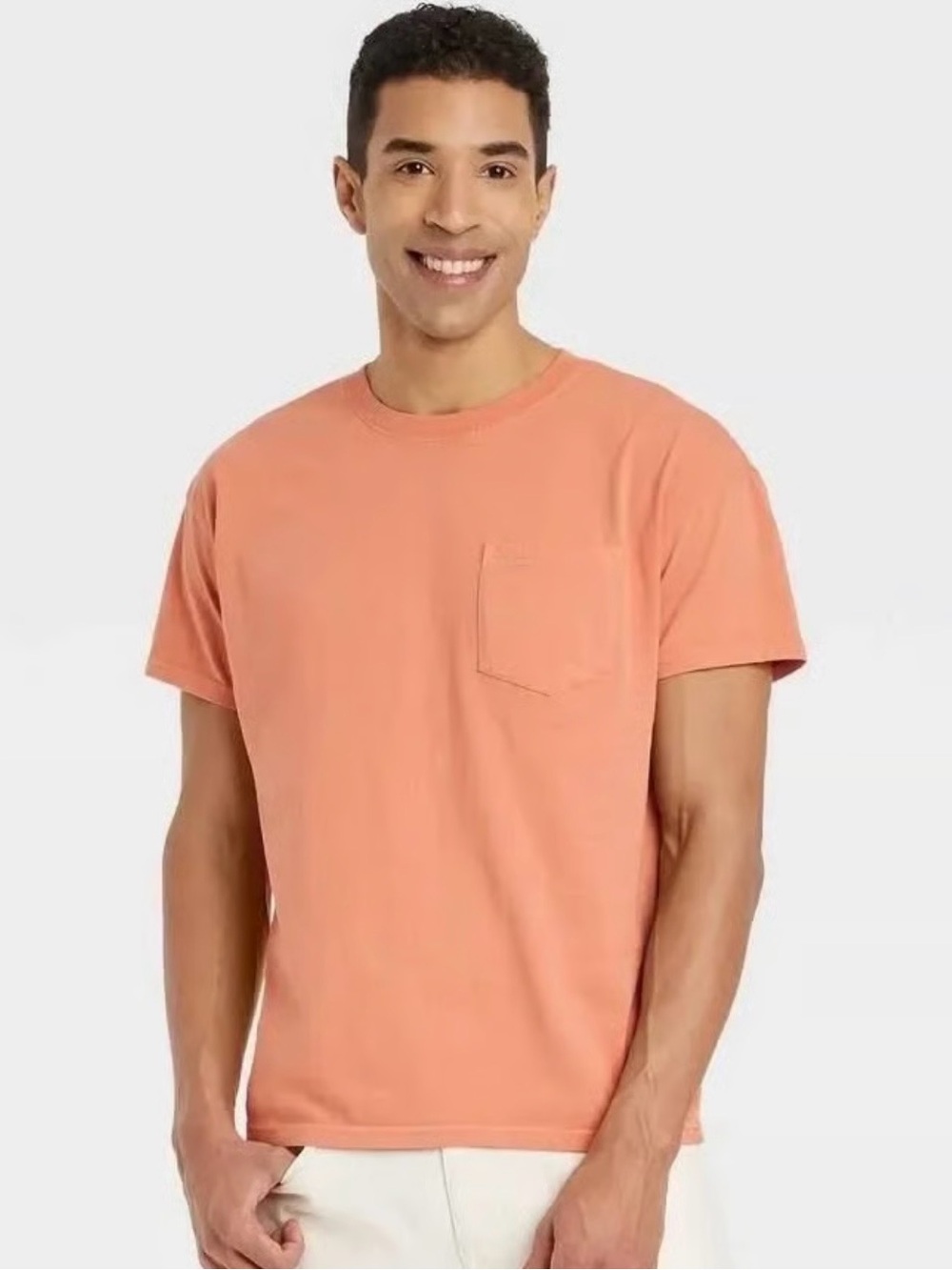 NWT Goodfellow & Co Men's Short Sleeve Pocket T-Shirt - Peach
